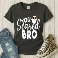 You Scared Bro Funny Halloween Ghost Women's T-Shirt thumb 3