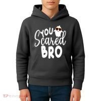 You Scared Bro Funny Halloween Ghost Kids Hoodie thumb 4