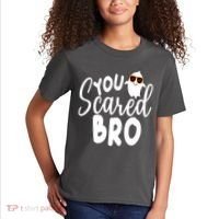 You Scared Bro Funny Halloween Ghost Kids T-Shirt thumb 2