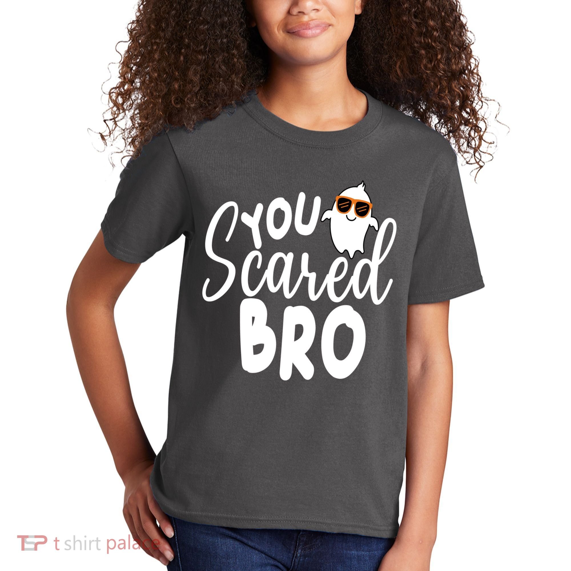 You Scared Bro Funny Halloween Ghost Kids T-Shirt