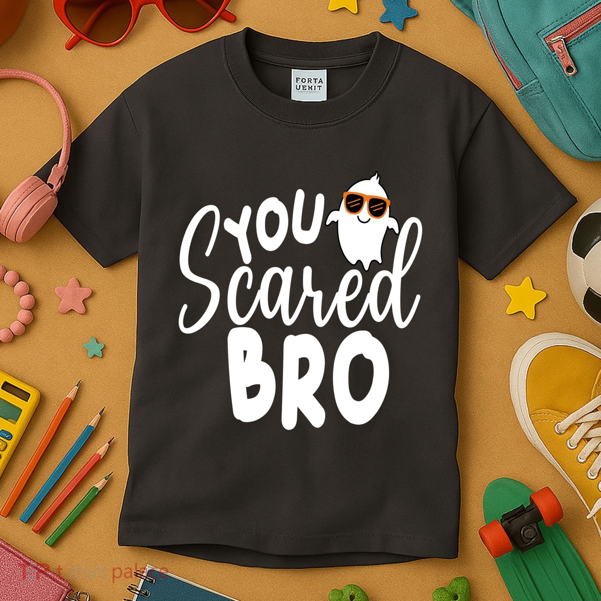 You Scared Bro Funny Halloween Ghost Kids T-Shirt