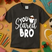 You Scared Bro Funny Halloween Ghost Kids T-Shirt thumb 3