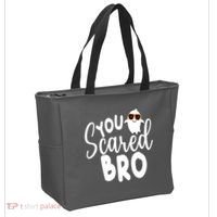 You Scared Bro Funny Halloween Ghost Tote Bag thumb 2