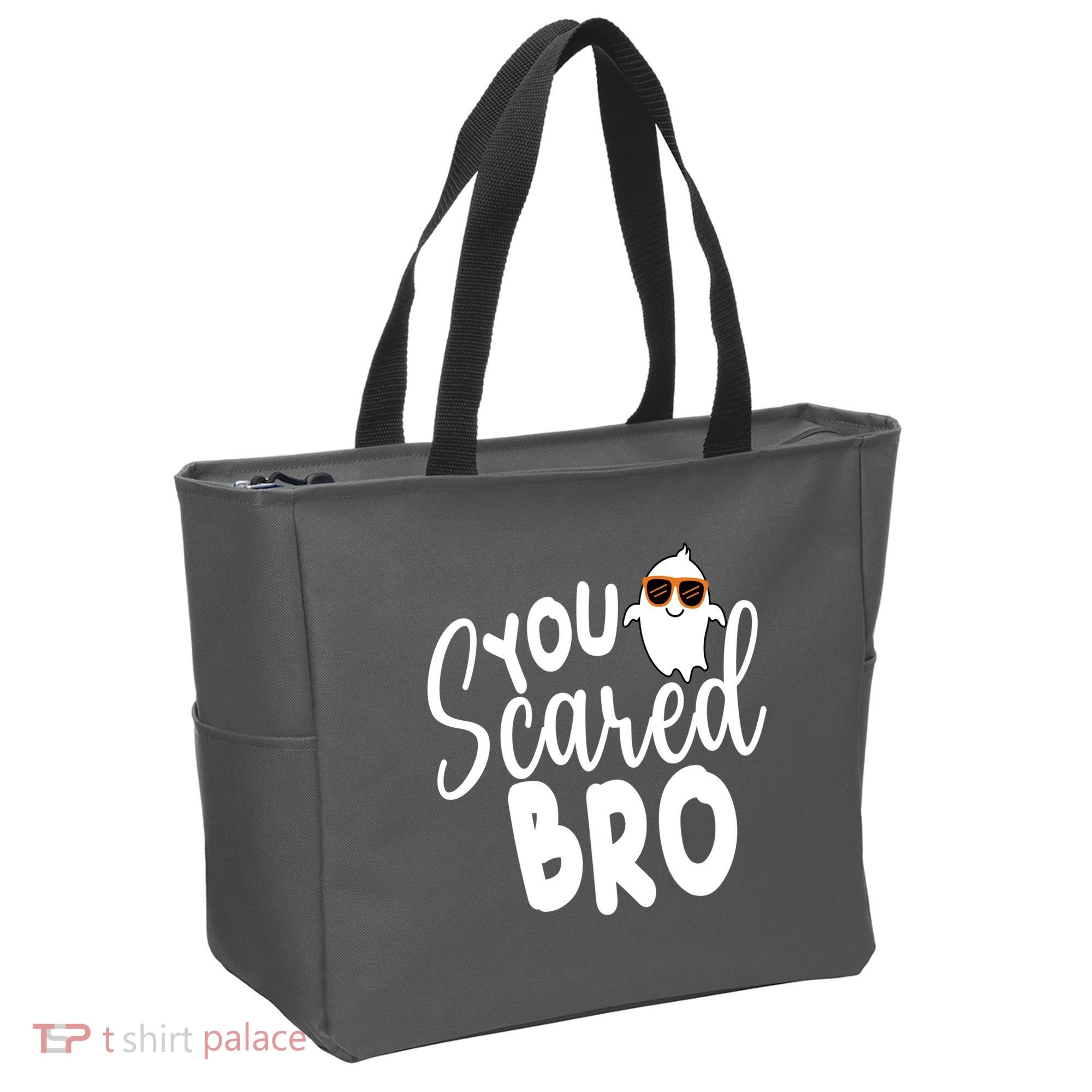 You Scared Bro Funny Halloween Ghost Tote Bag