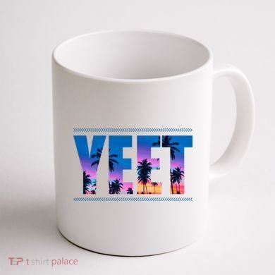 Yeet Sunset Beach Coffee Mug back