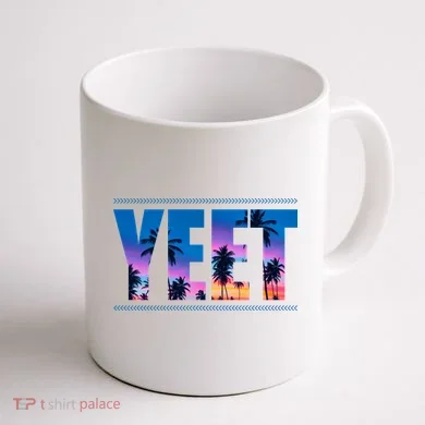 Yeet Sunset Beach Coffee Mug back
