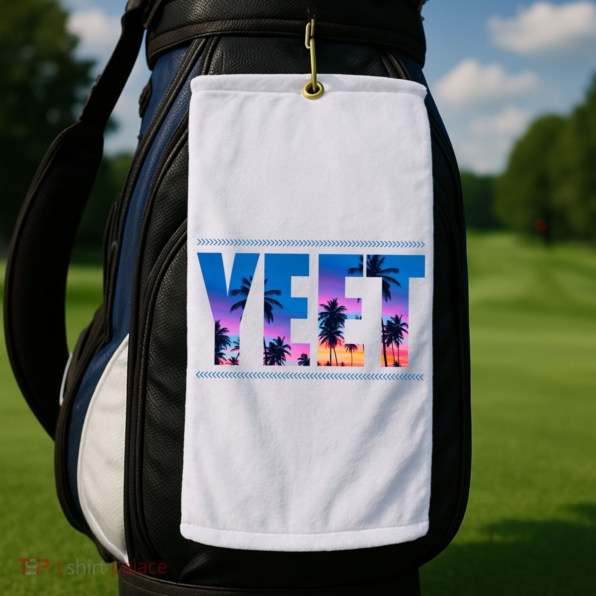 Yeet Sunset Beach Golf Towel