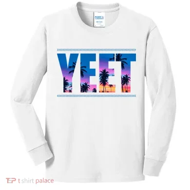 Yeet Sunset Beach Kids Long Sleeve Shirt
