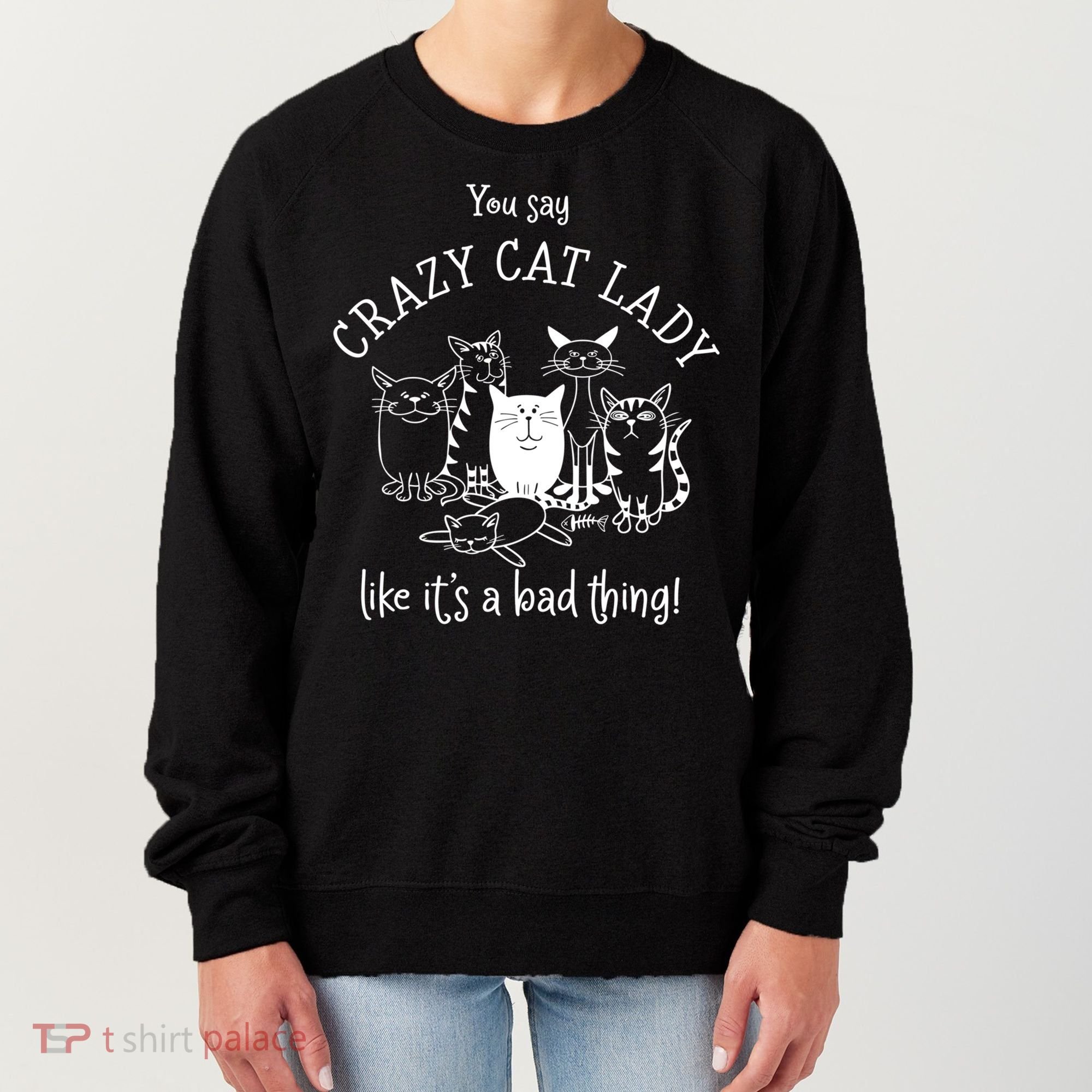 You Say Crazy Cat Lady Like ItS A Bad Thing Meaningful Gift Women's Sweatshirt