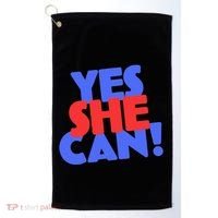 Yes She Can Golf Towel thumb 0