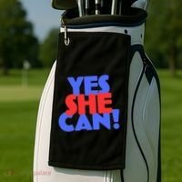 Yes She Can Golf Towel thumb 2