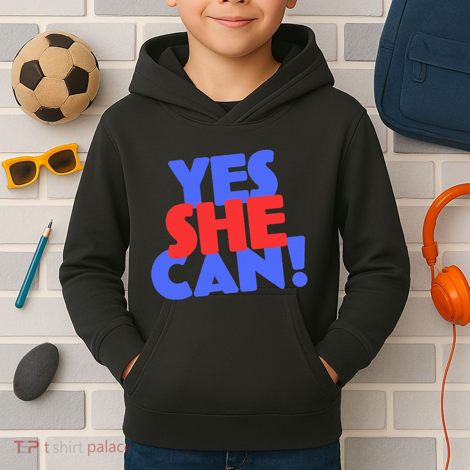 Yes She Can Kids Hoodie