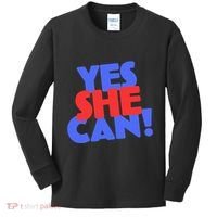 Yes She Can Kids Long Sleeve Shirt thumb 0