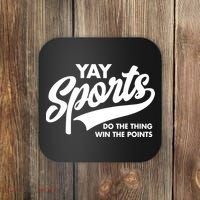 Yay Sports Do The Thing Win The Points Swash White Coaster thumb 0