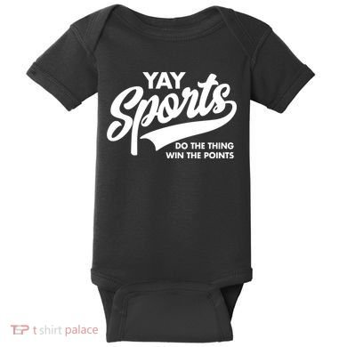 Yay Sports Do The Thing Win The Points Swash White Baby Bodysuit
