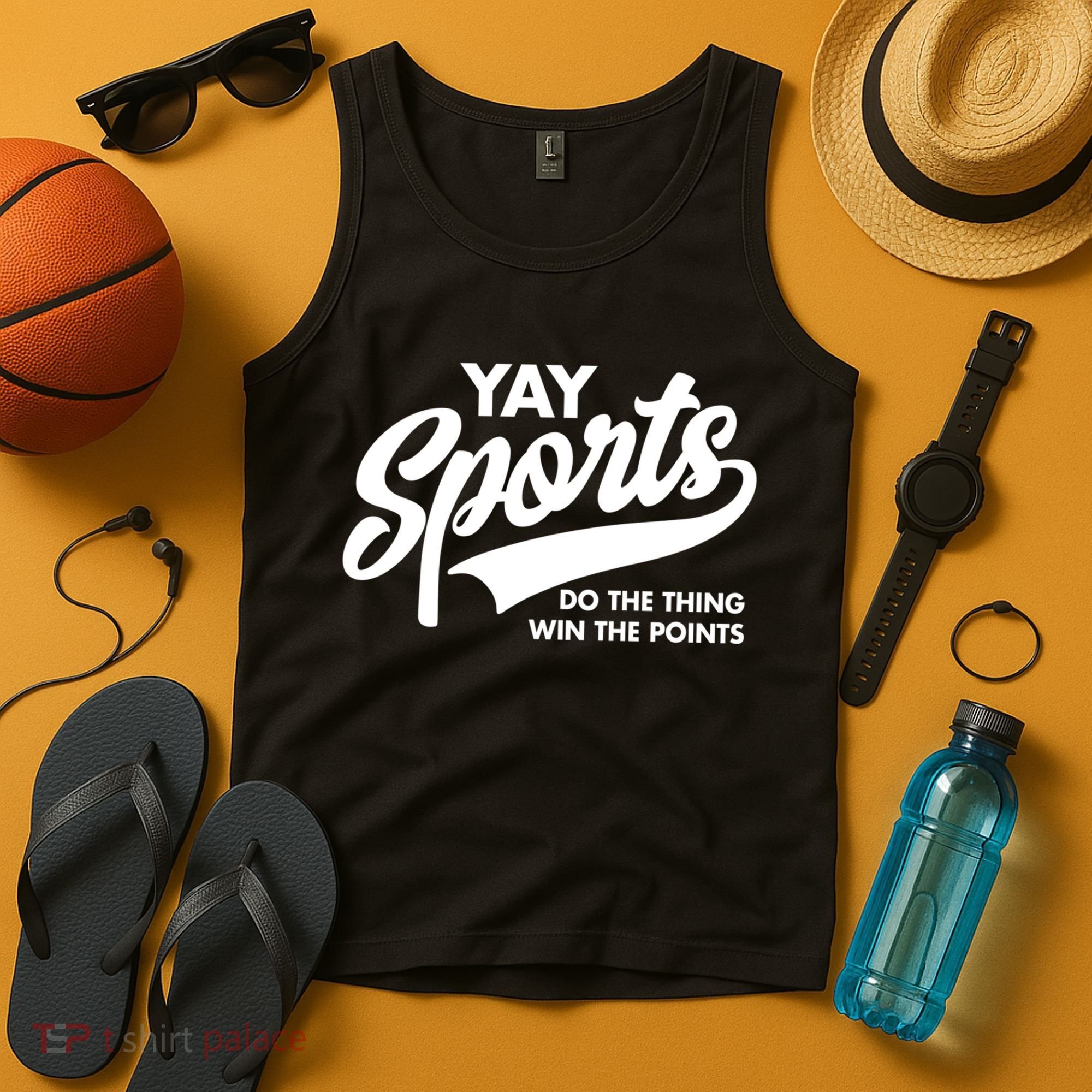 Yay Sports Do The Thing Win The Points Swash White Tank Top