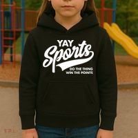 Yay Sports Do The Thing Win The Points Swash White Kids Hoodie thumb 3