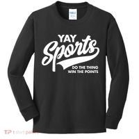 Yay Sports Do The Thing Win The Points Swash White Kids Long Sleeve Shirt thumb 0
