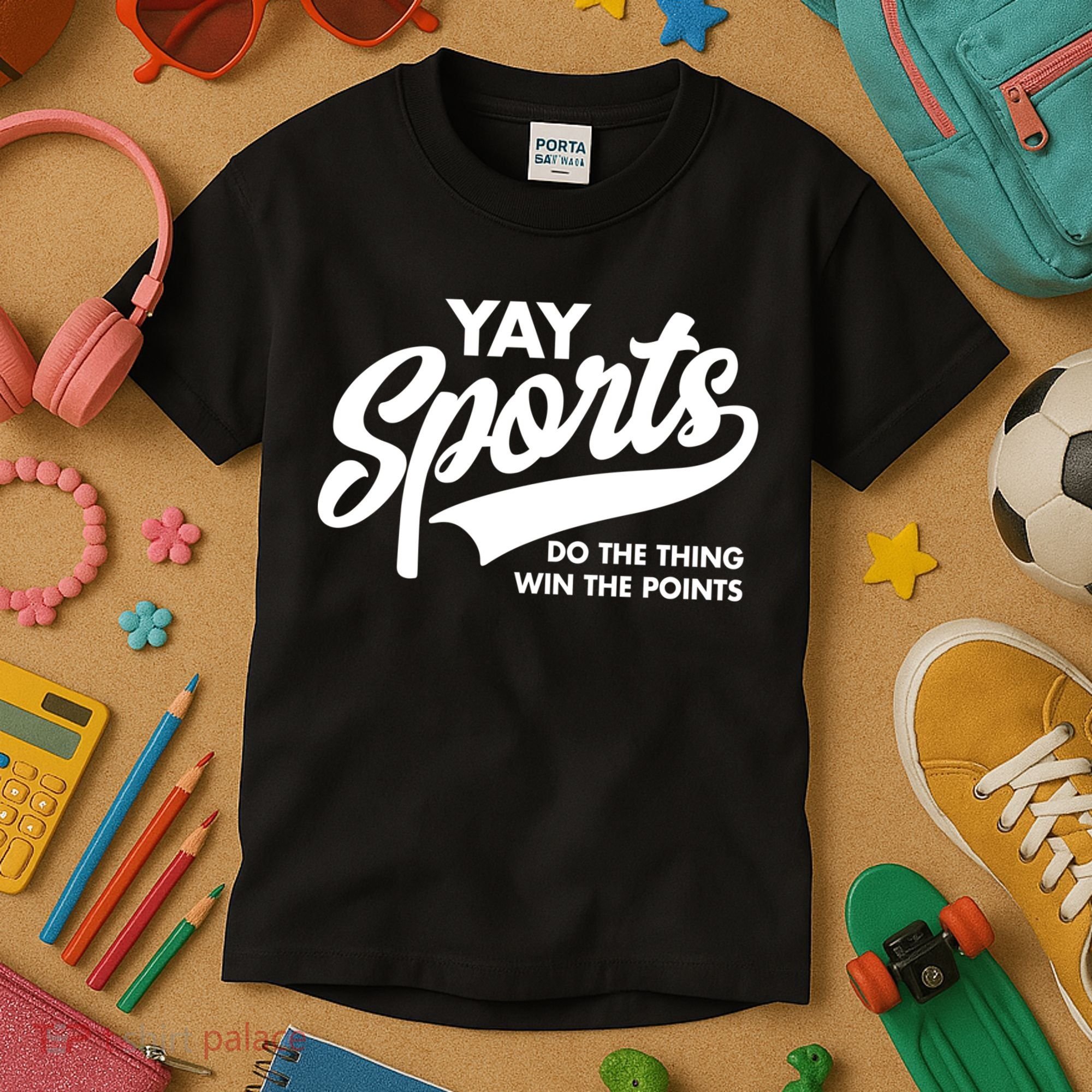 Yay Sports Do The Thing Win The Points Swash White Kids T-Shirt