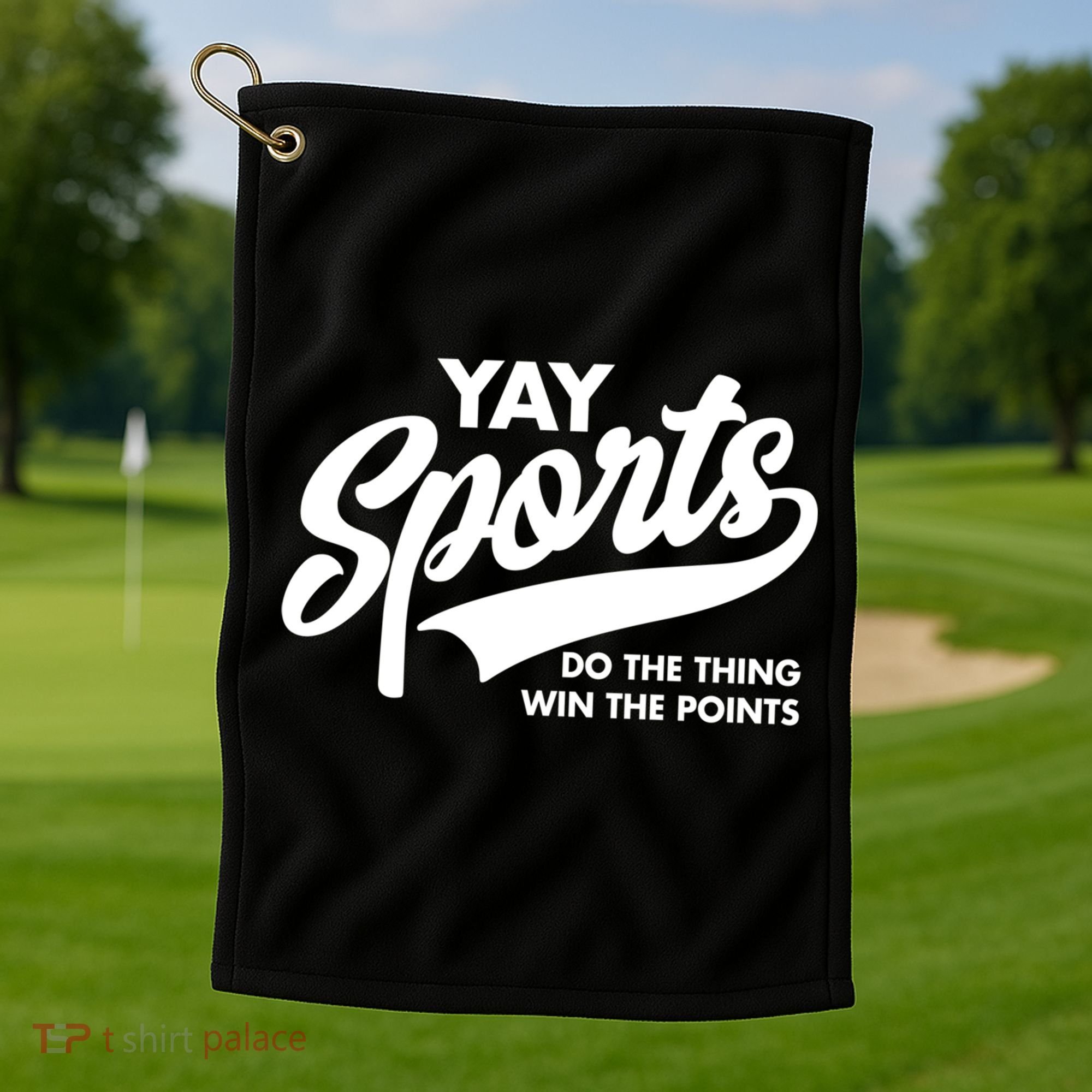 Yay Sports Do The Thing Win The Points Swash White Gift Golf Towel