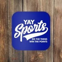 Yay Sports Do The Thing Win The Points Swash White Gift Coaster thumb 0