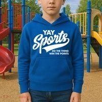 Yay Sports Do The Thing Win The Points Swash White Gift Kids Hoodie thumb 2