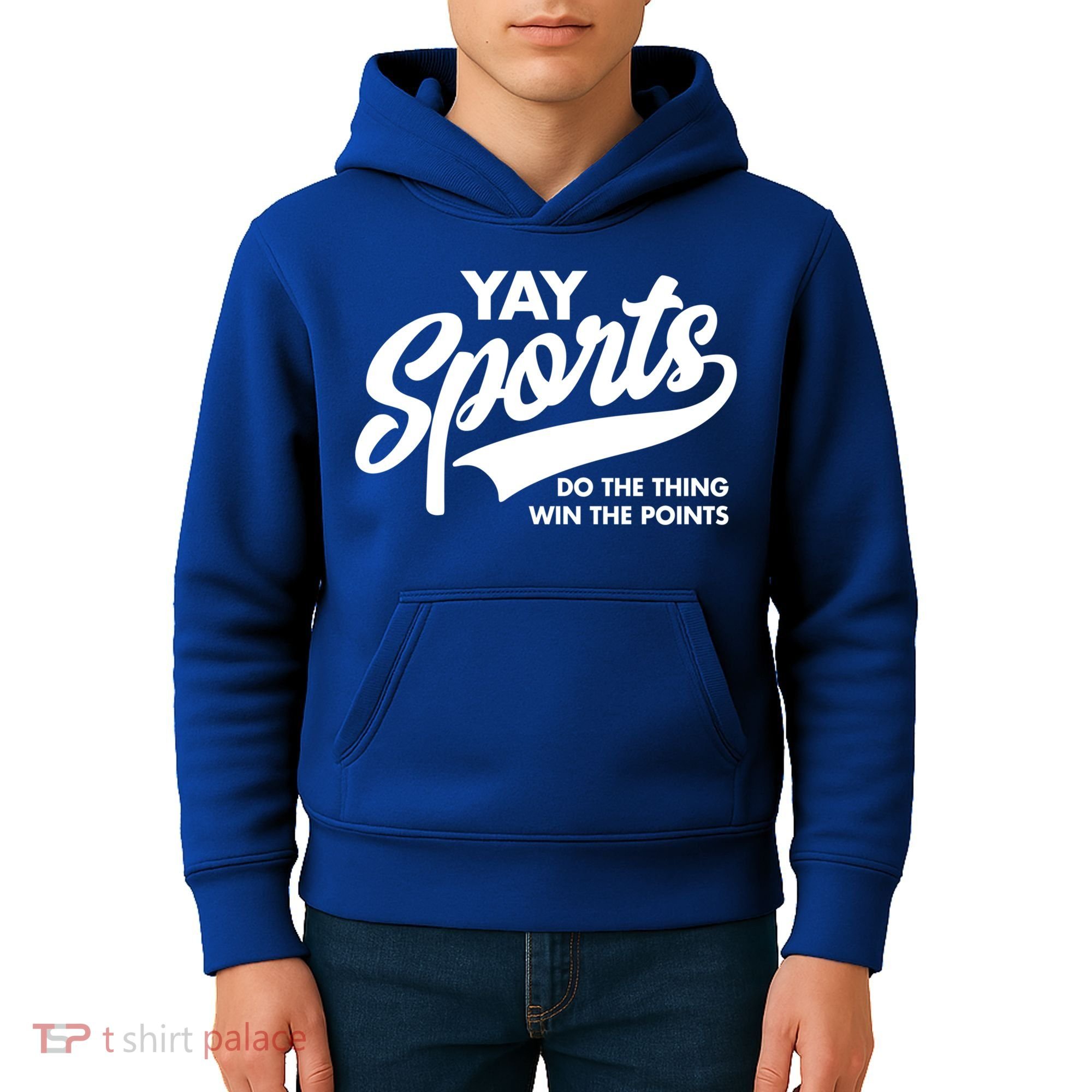 Yay Sports Do The Thing Win The Points Swash White Gift Kids Hoodie