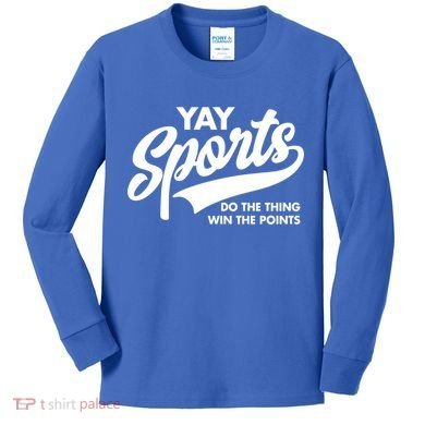Yay Sports Do The Thing Win The Points Swash White Gift Kids Long Sleeve Shirt