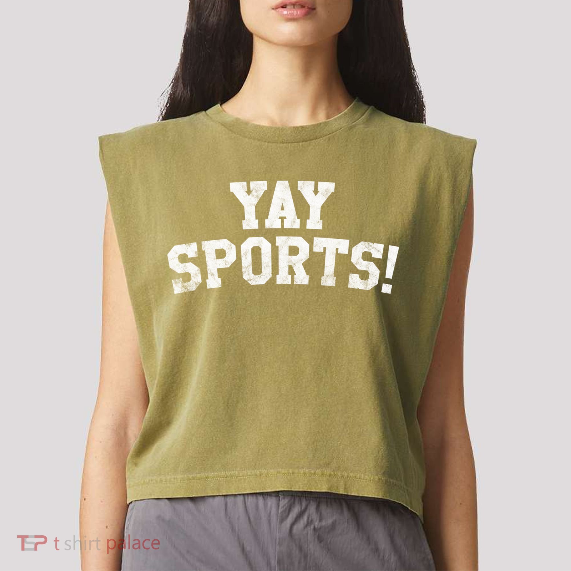Yay Sports! Funny Sports Gift Garment-Dyed Women's Muscle Tee