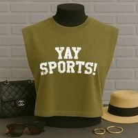 Yay Sports! Funny Sports Gift Garment-Dyed Women's Muscle Tee thumb 3