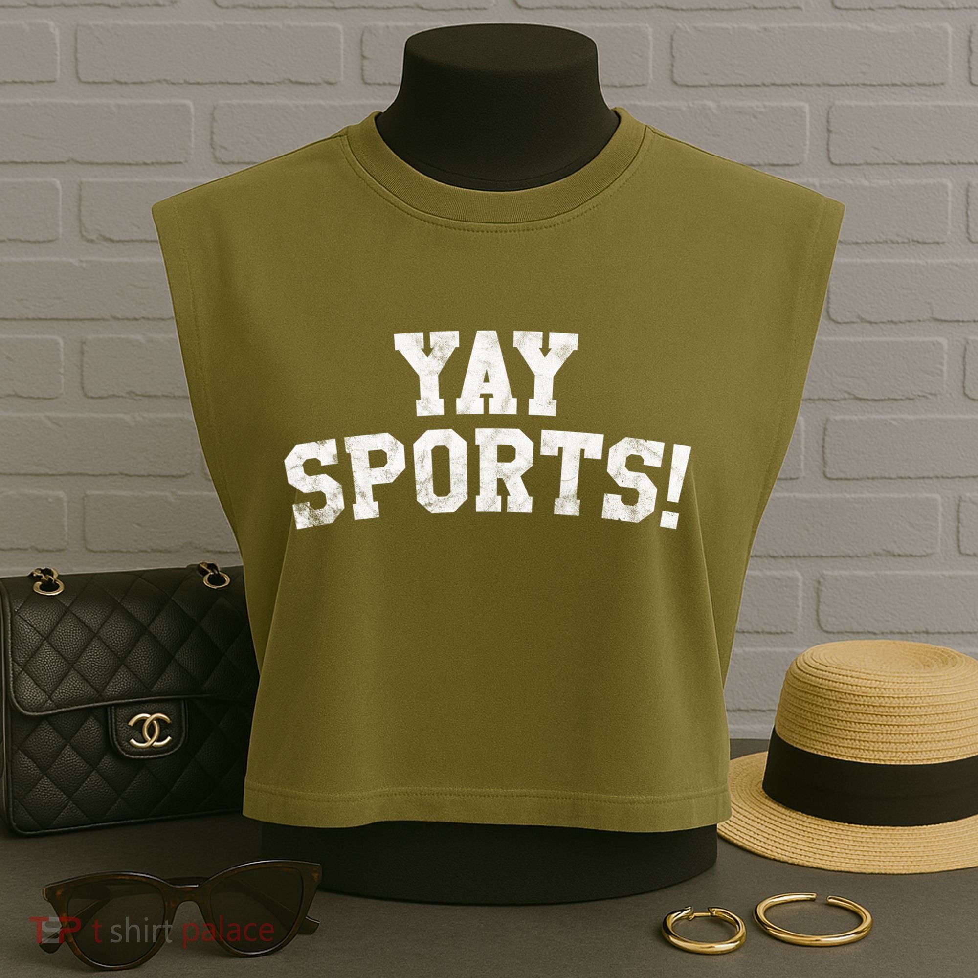 Yay Sports! Funny Sports Gift Garment-Dyed Women's Muscle Tee