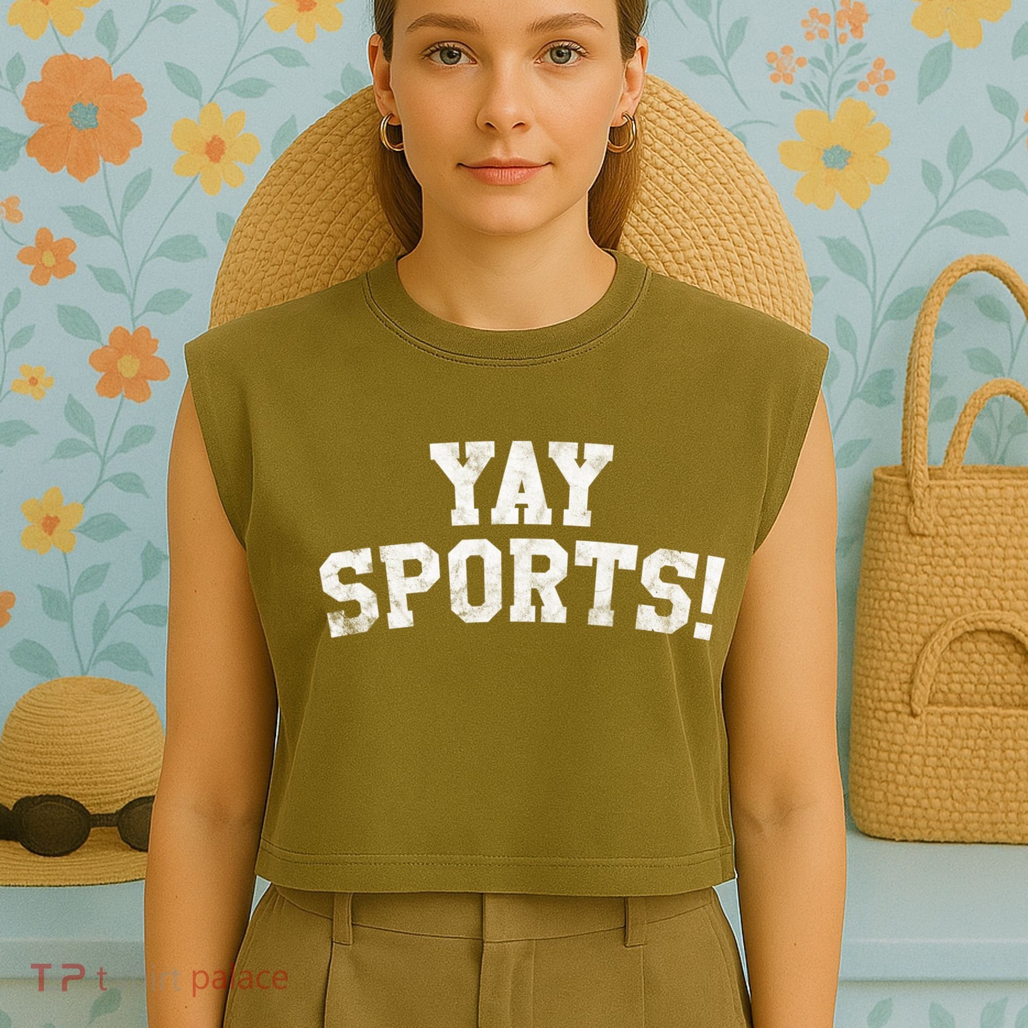 Yay Sports! Funny Sports Gift Garment-Dyed Women's Muscle Tee