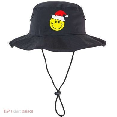 Yellow Smile Face Christmas Santa Hat Smiling Face Bucket Hat