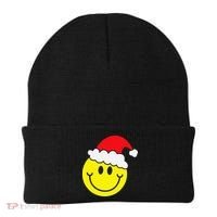 Yellow Smile Face Christmas Santa Hat Smiling Face Beanie thumb 0