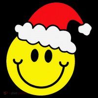 Yellow Smile Face Christmas Santa Hat Smiling Face Women's Hoodie thumb 2