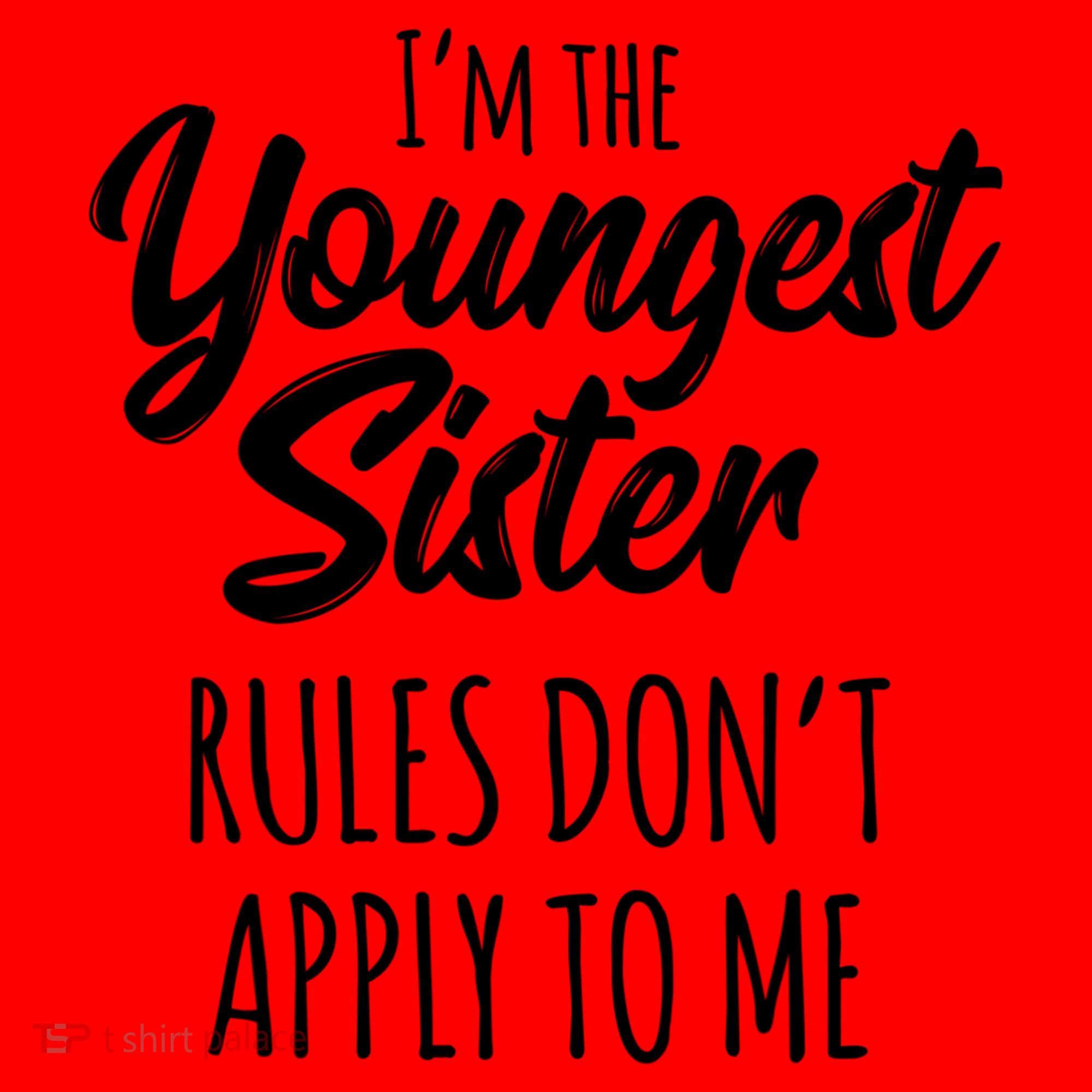 Youngest Sister Gift Rules Don't Apply To Me Funny Sibling Gift Santa Hat