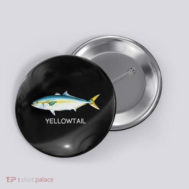 Yellowtail Saltwater Game Fish Button