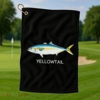 Yellowtail Saltwater Game Fish Golf Towel thumb 1