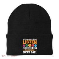 You Should Have Talked About Bocce Ball Meaningful Gift Beanie thumb 0