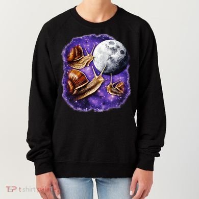 Yearning Snails In Space Moon Women's Sweatshirt