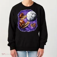 Yearning Snails In Space Moon Women's Sweatshirt thumb 0