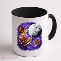 Yearning Snails In Space Moon Coffee Mug thumb 1