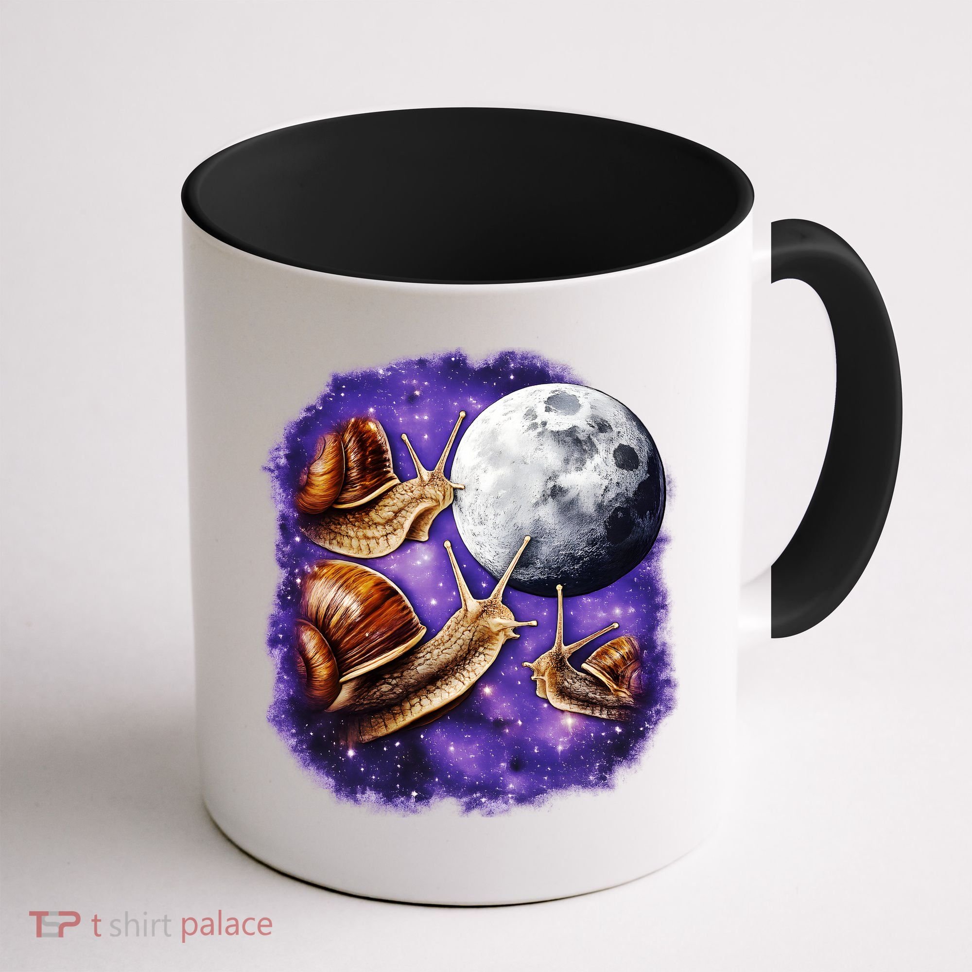 Yearning Snails In Space Moon Coffee Mug