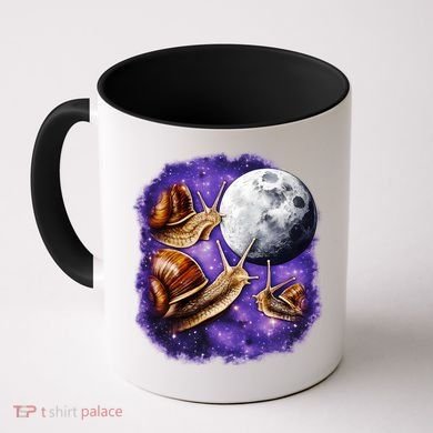 Yearning Snails In Space Moon Coffee Mug