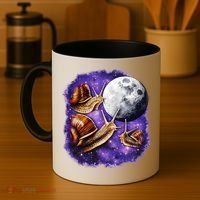 Yearning Snails In Space Moon Coffee Mug thumb 4