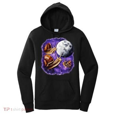 Yearning Snails In Space Moon Women's Hoodie
