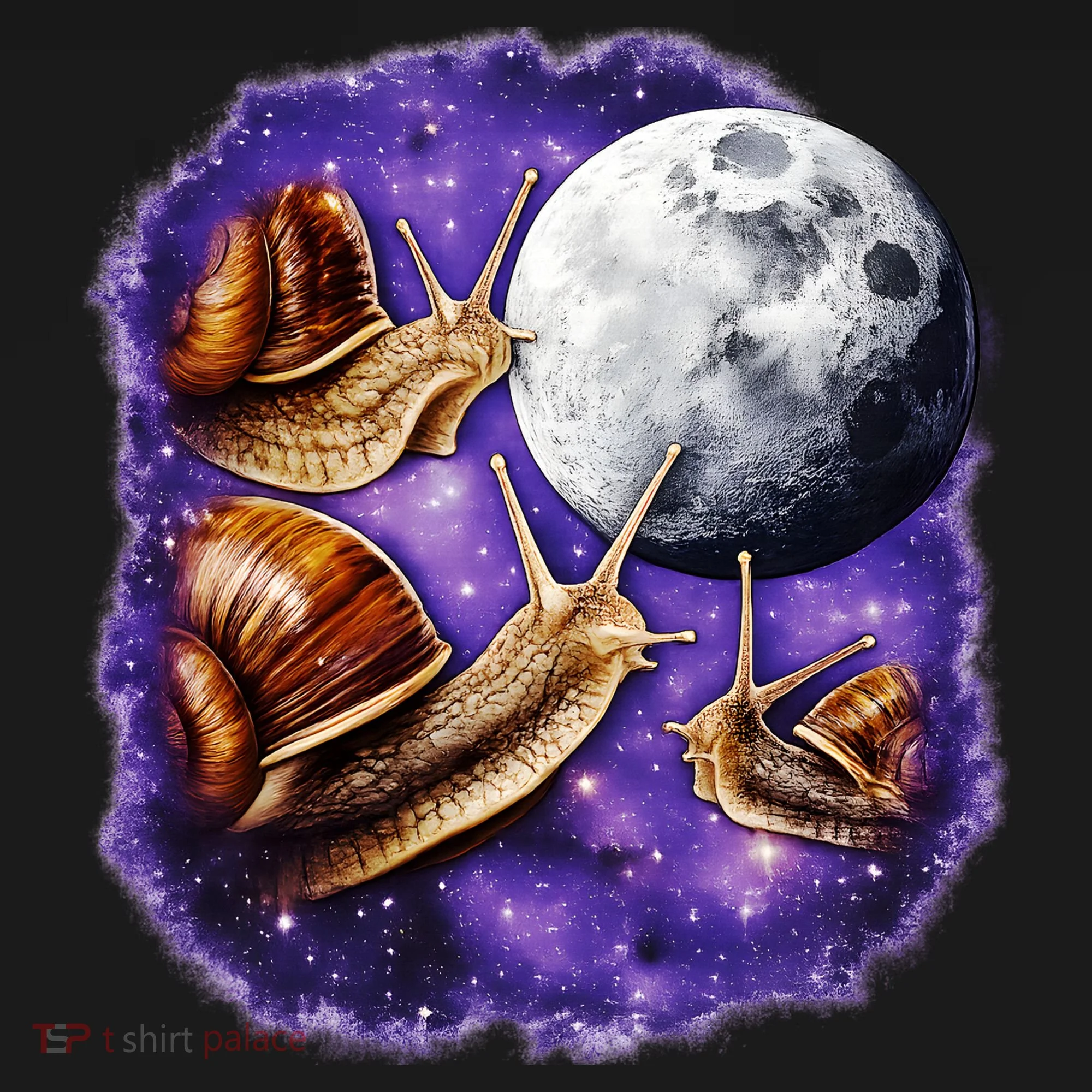 Yearning Snails In Space Moon Women's Hoodie