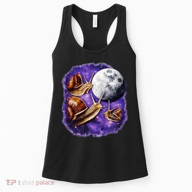 Yearning Snails In Space Moon Women's Tank Top