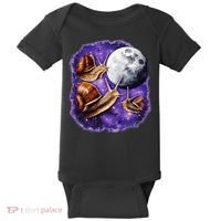 Yearning Snails In Space Moon Baby Bodysuit thumb 0