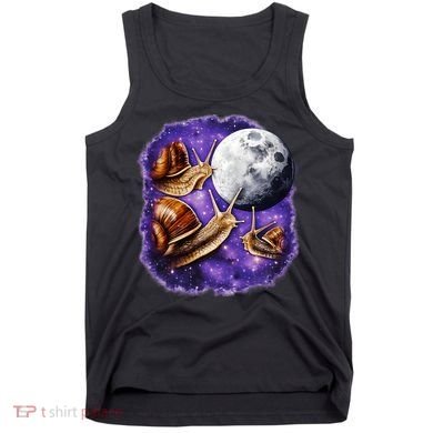 Yearning Snails In Space Moon Tank Top